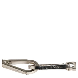 Black Leather Silver Chain Bag Accessory Shoulder Strap