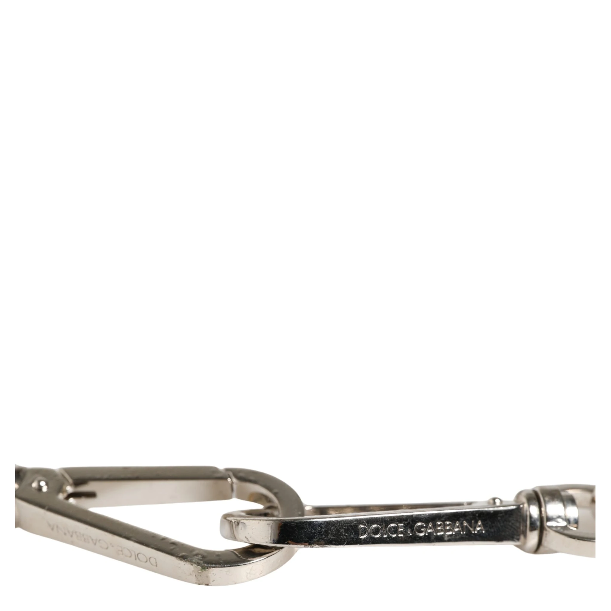 Black Leather Silver Chain Bag Accessory Shoulder Strap