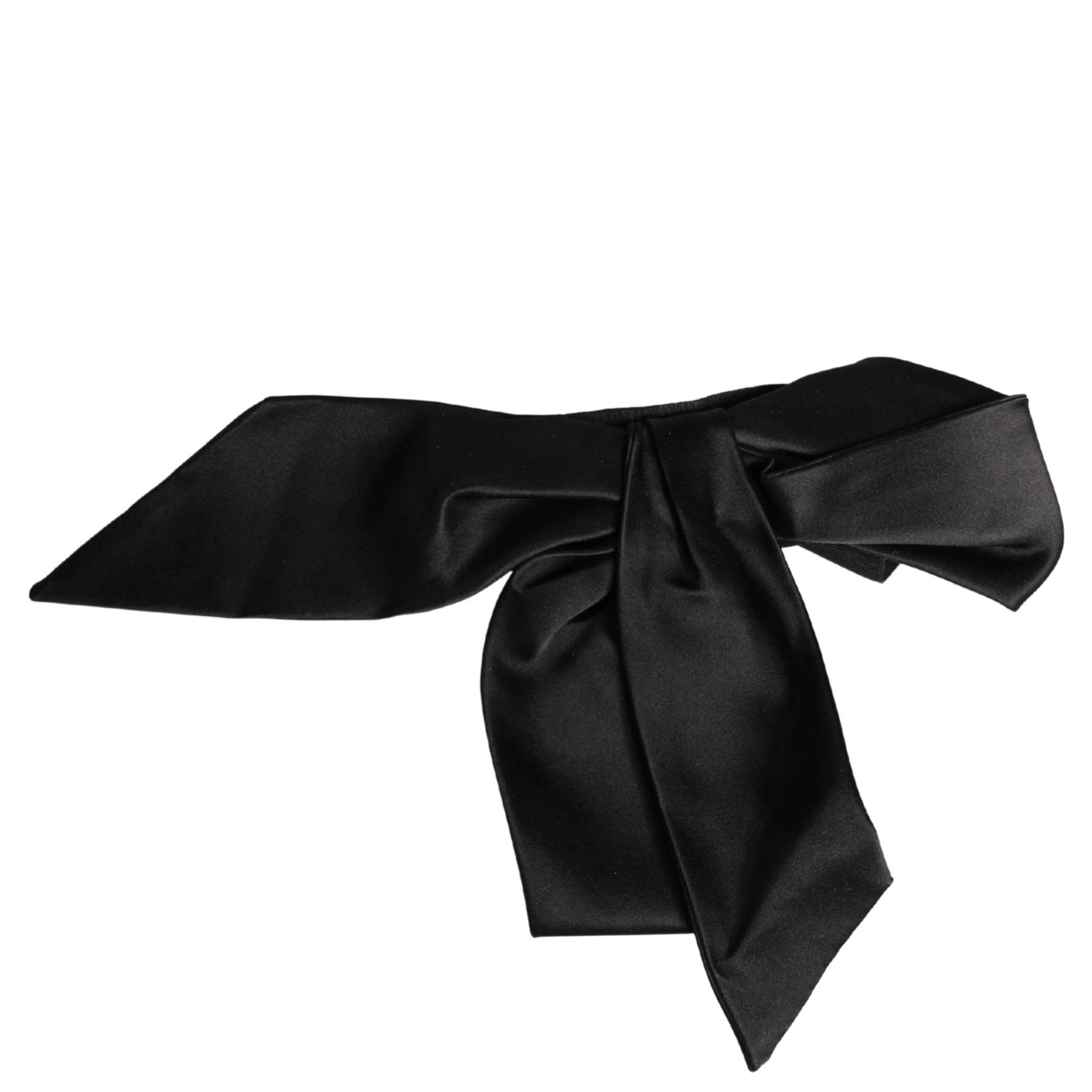 Black Silk Satin Sash Wide Waist Women Belt