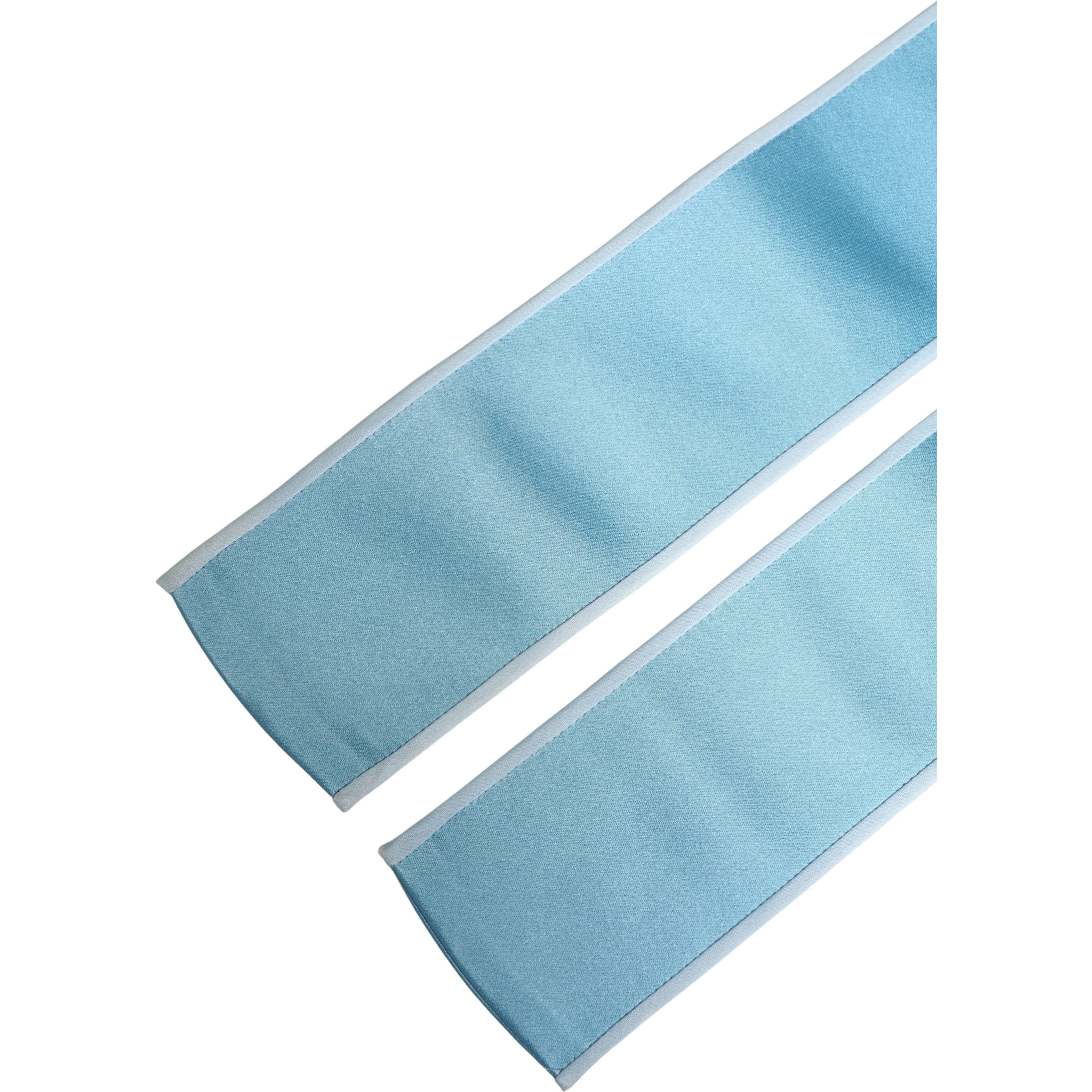 Light Blue Silk Satin Waist Women Cintura Belt