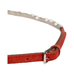Red Velvet Crystals Chain Embellished Belt