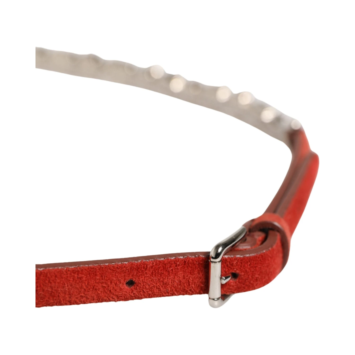Red Velvet Crystals Chain Embellished Belt