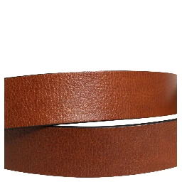 Men Brown Leather Classic Metal Buckle Belt