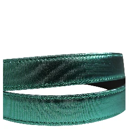 Men Green Lurex Polyester Metal Buckle Belt