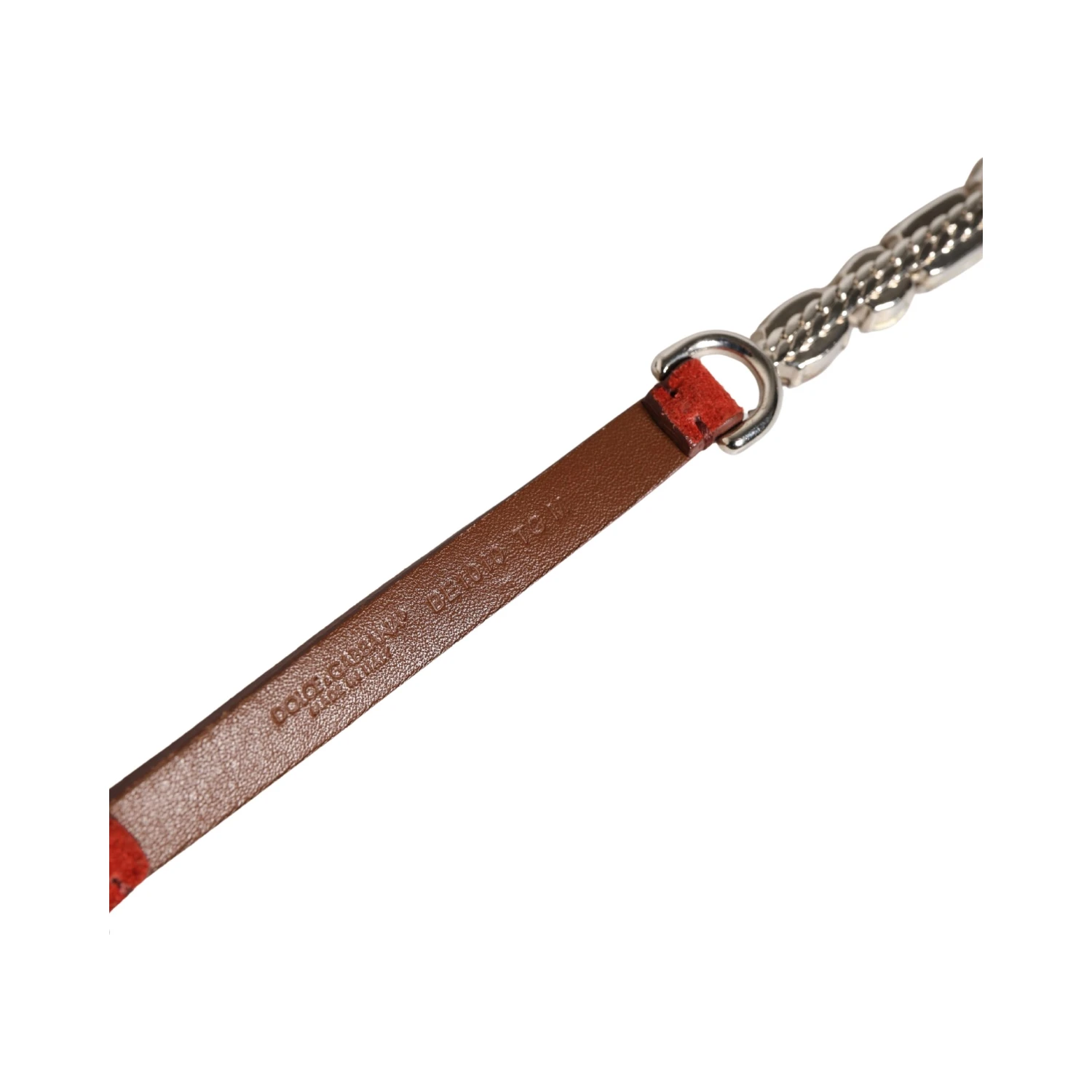 Red Velvet Crystals Chain Embellished Belt