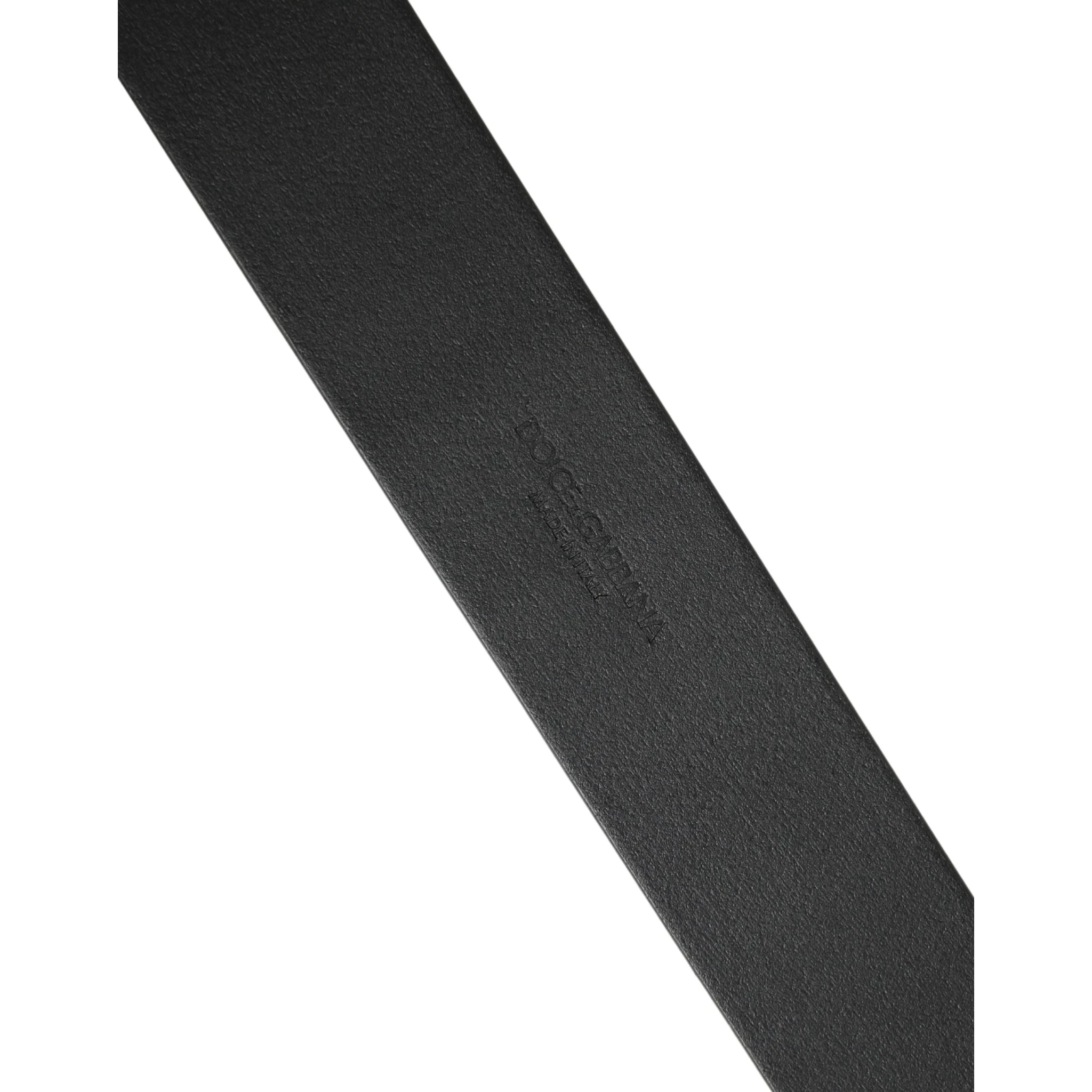 Men Black Classic Leather Metal Buckle Belt