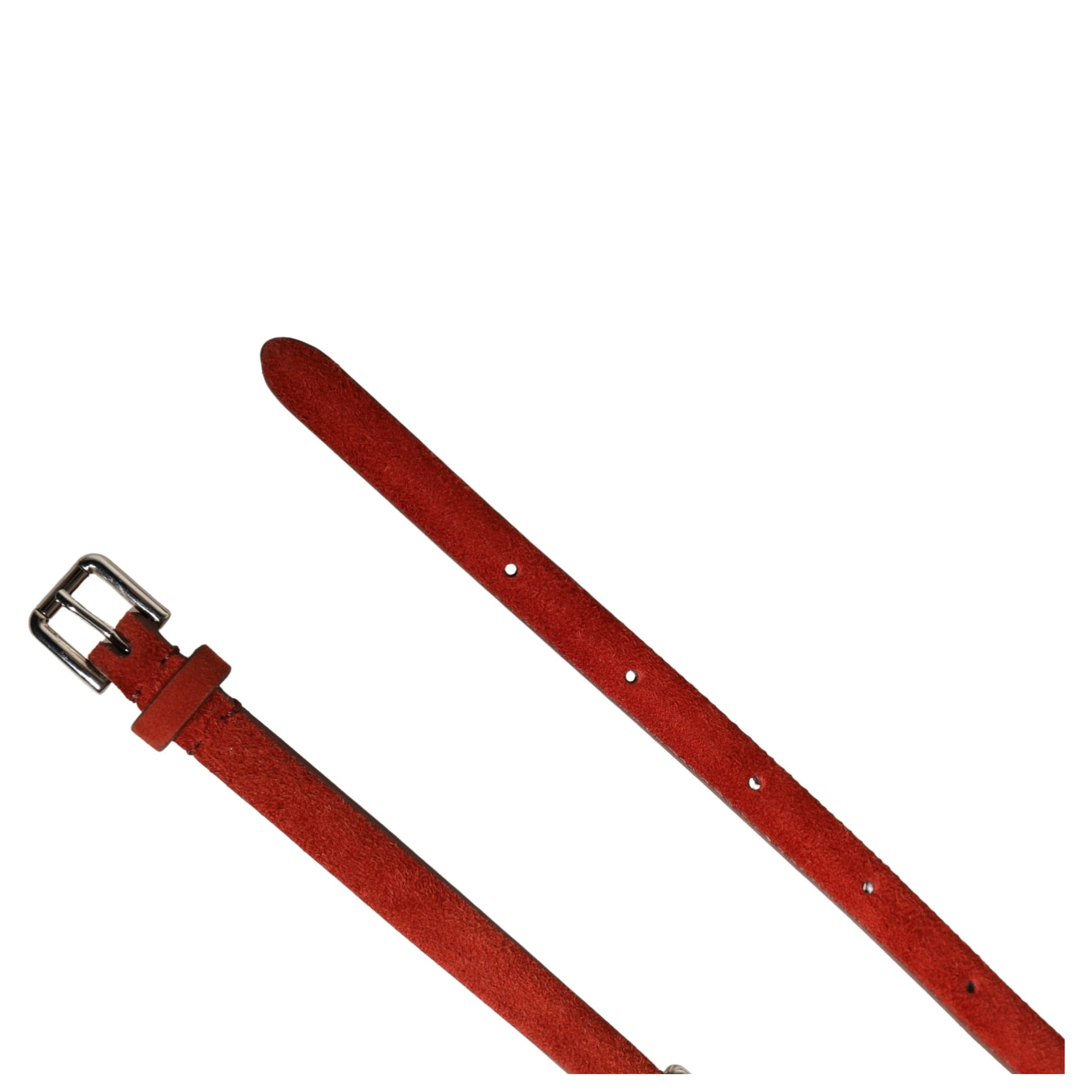 Red Velvet Crystals Chain Embellished Belt