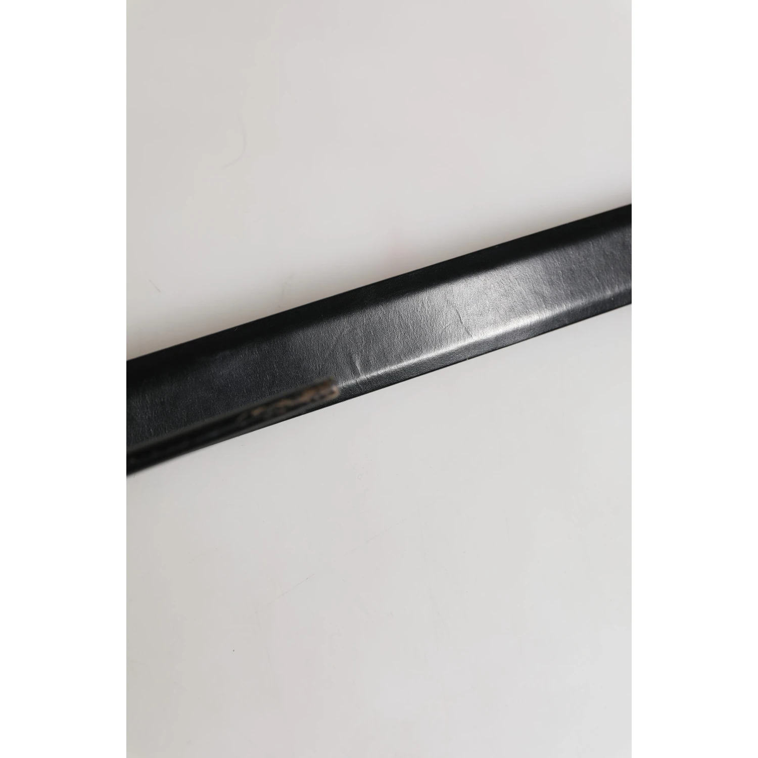 Men Black Leather Classic Metal Buckle Belt
