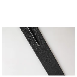 Men Black Classic Leather Metal Buckle Belt