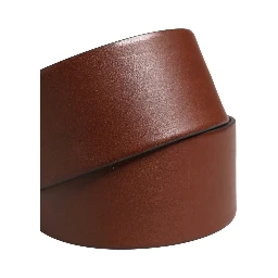 Brown Leather Wide Waist Metal Round Belt