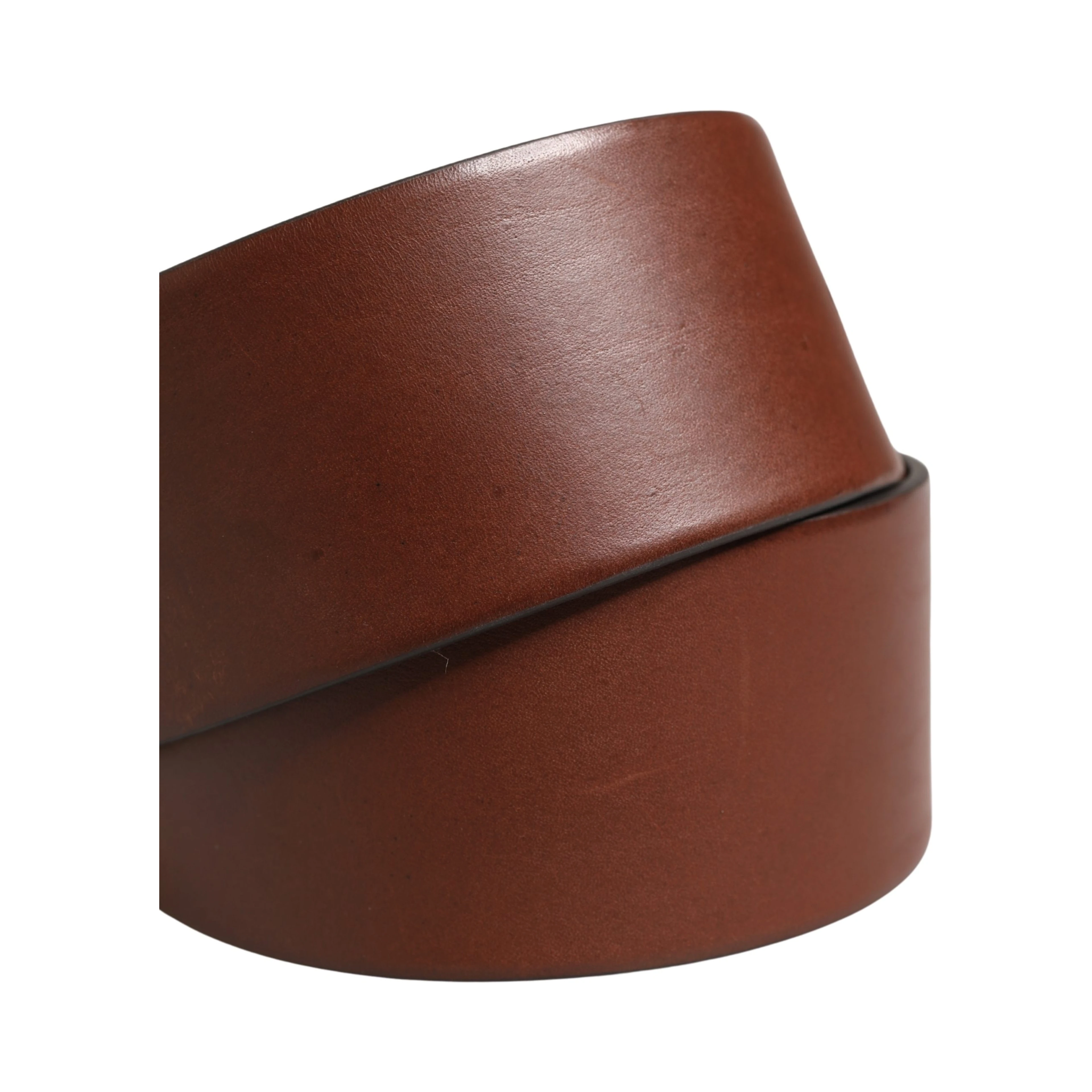 Brown Leather Wide Waist Metal Round Belt
