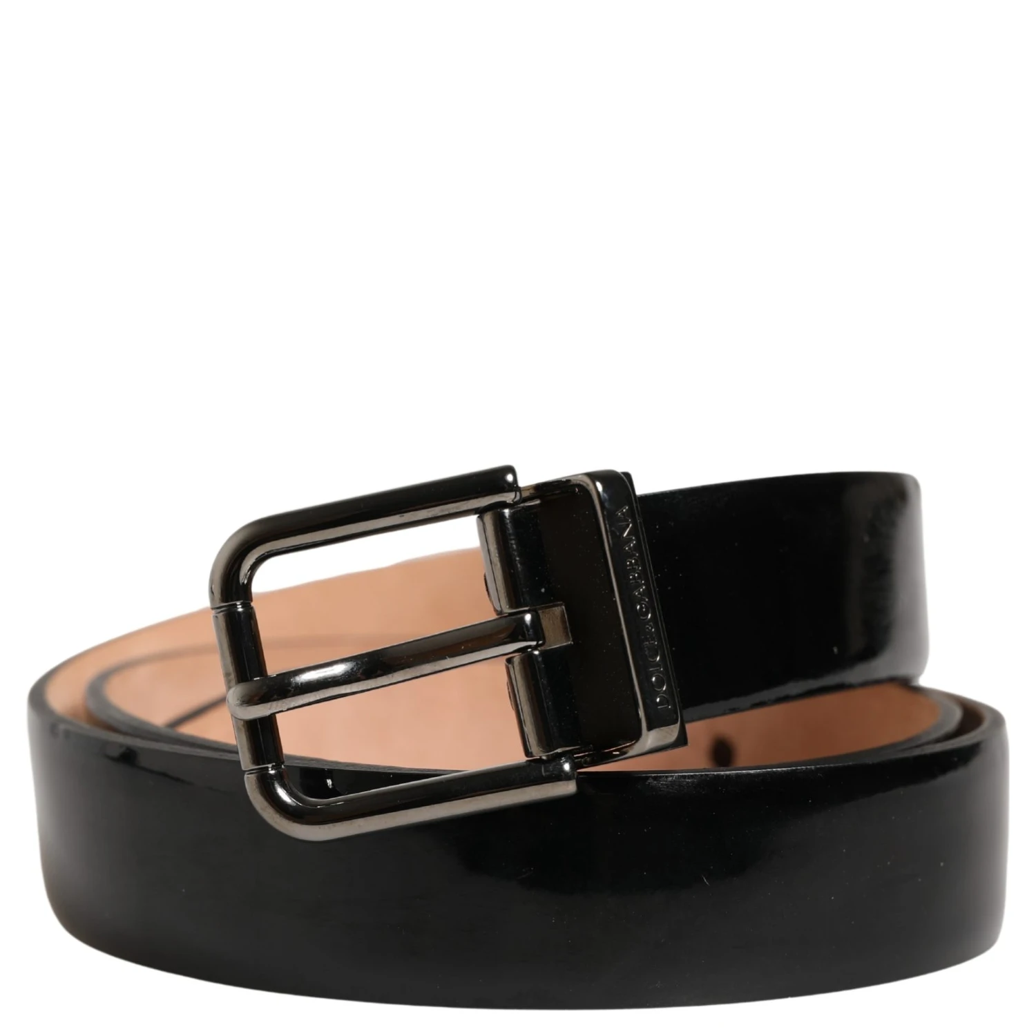 Men Black Classic Leather Metal Buckle Belt