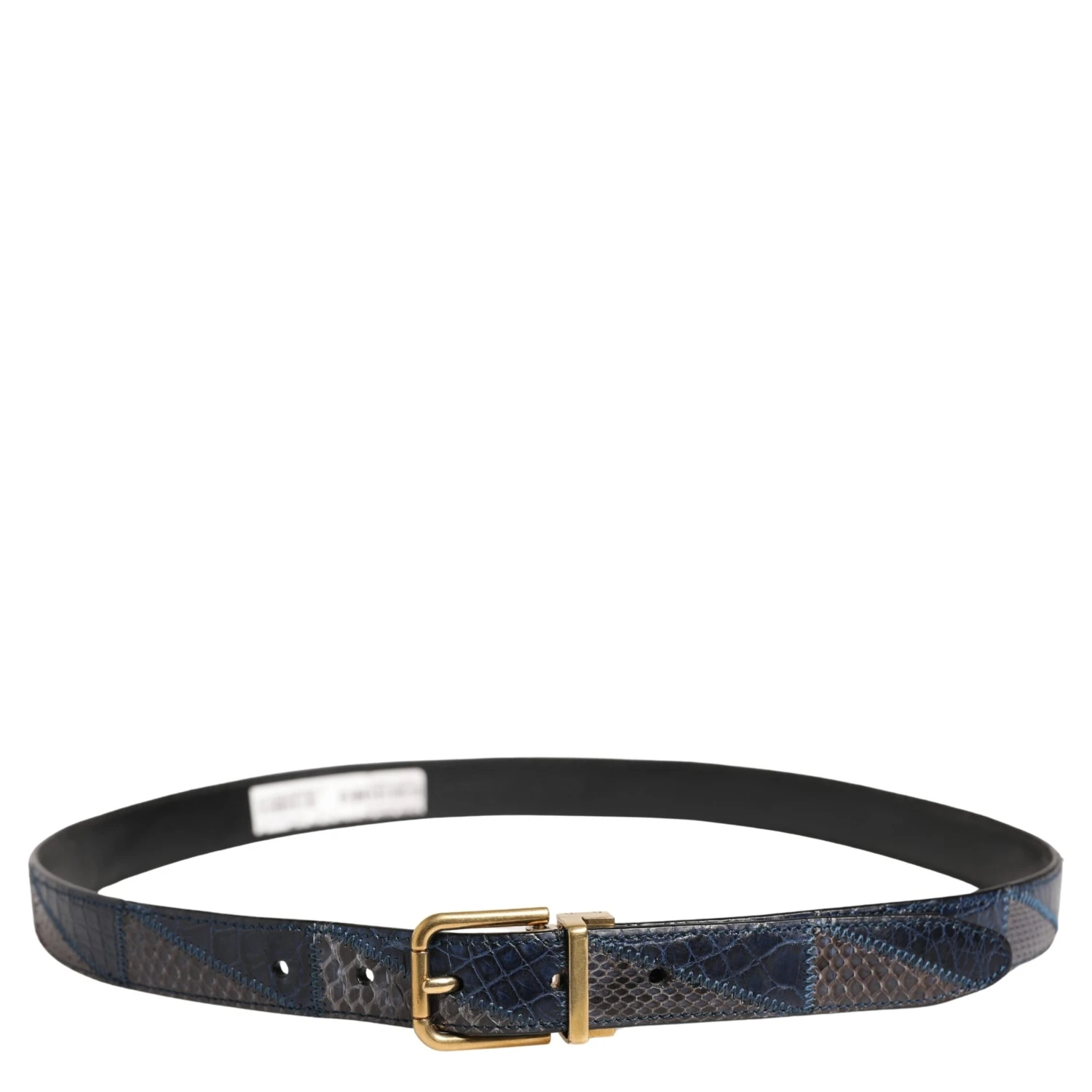 Men Multicolor Leather Metal Buckle Belt