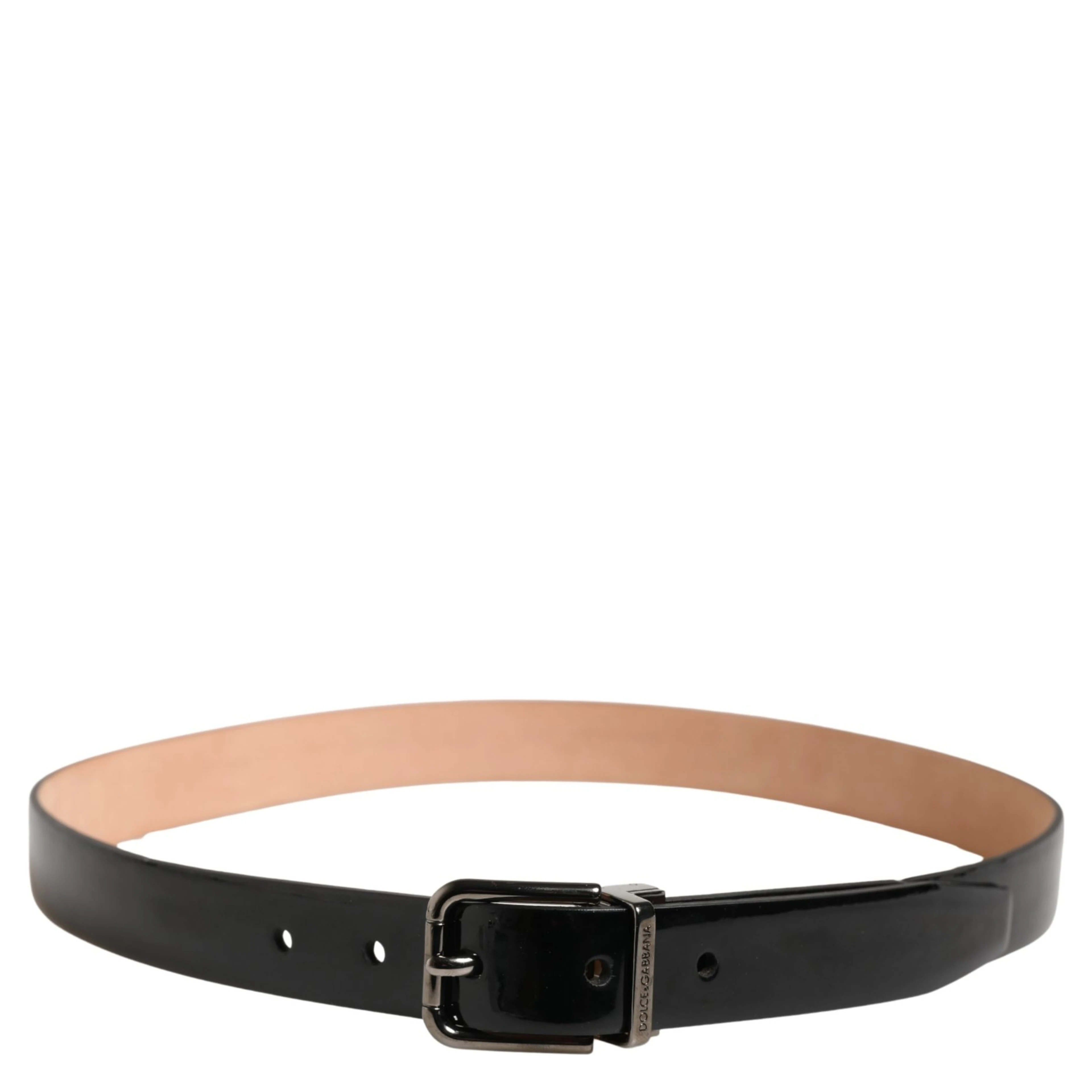 Men Black Classic Leather Metal Buckle Belt
