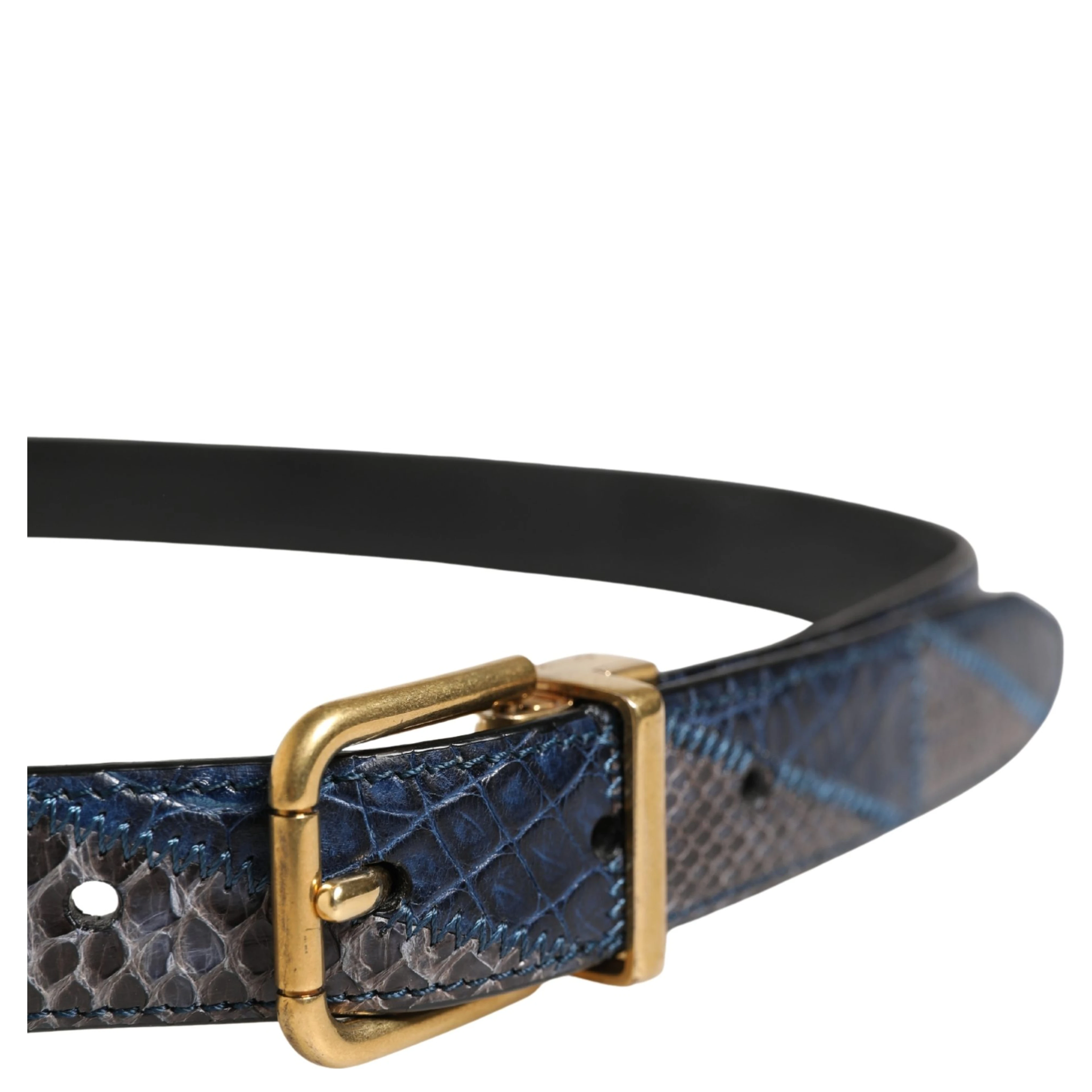 Men Multicolor Leather Metal Buckle Belt
