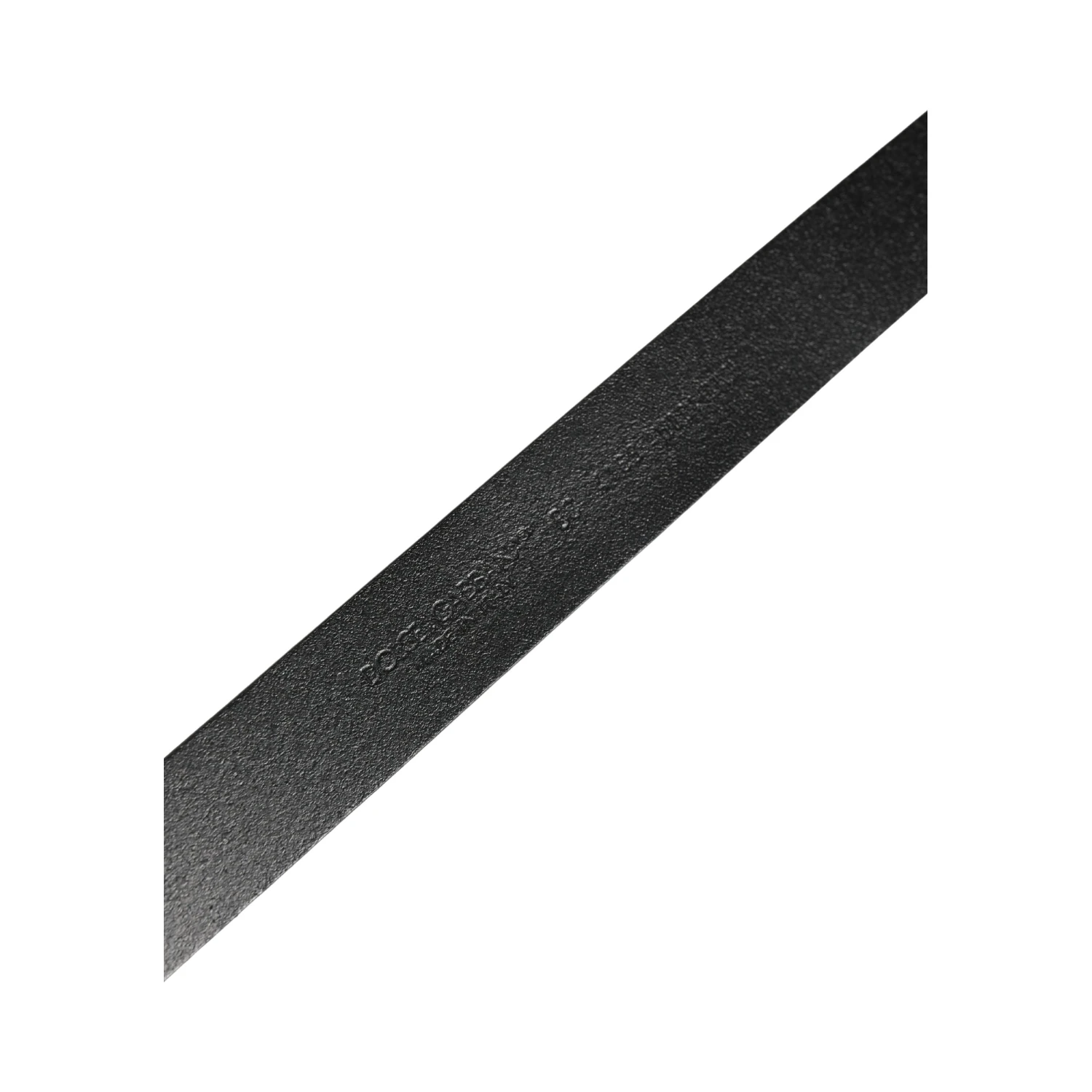 Men Black Classic Leather Logo Buckle Belt