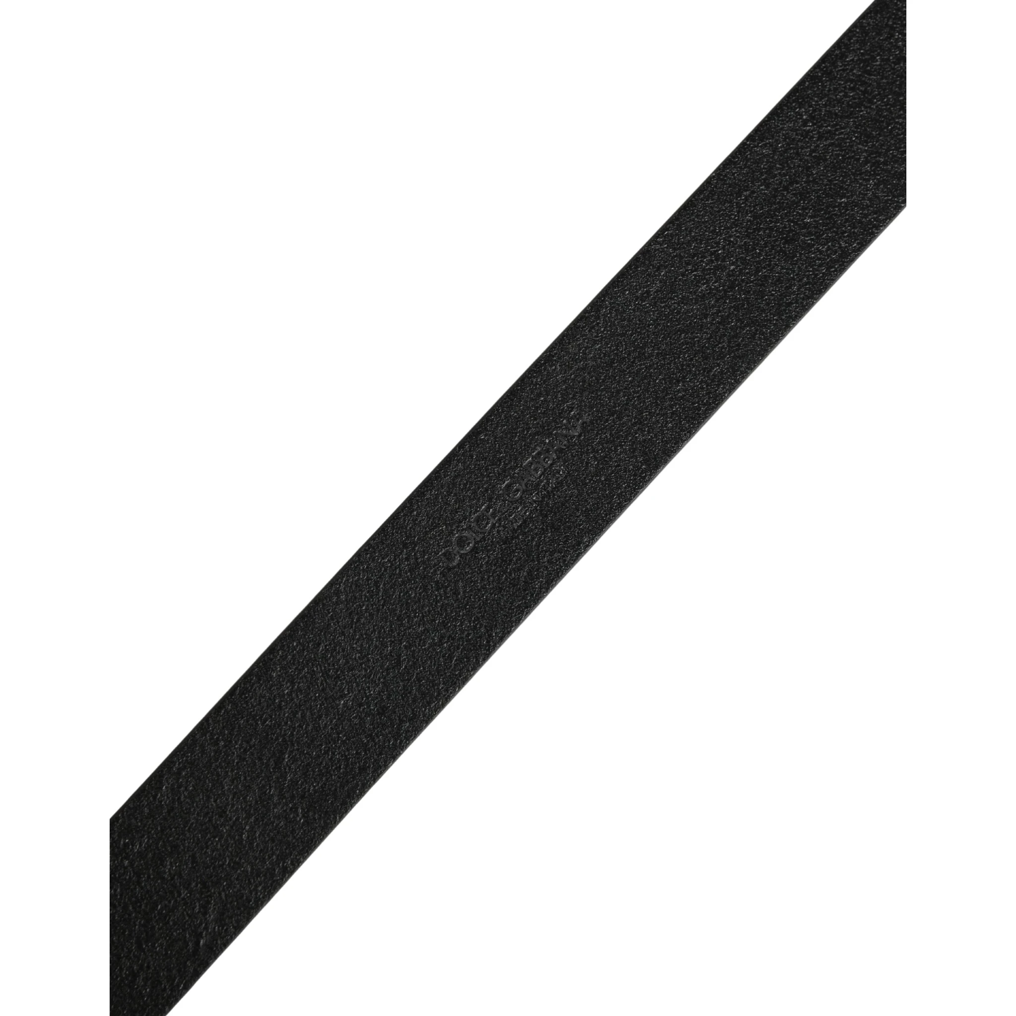 Men Black Calf Leather Metal Buckle Belt