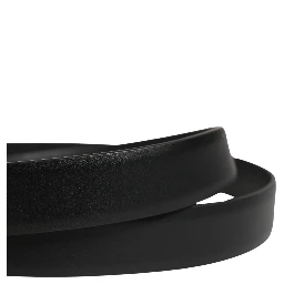 Men Black Classic Leather Metal Buckle Belt
