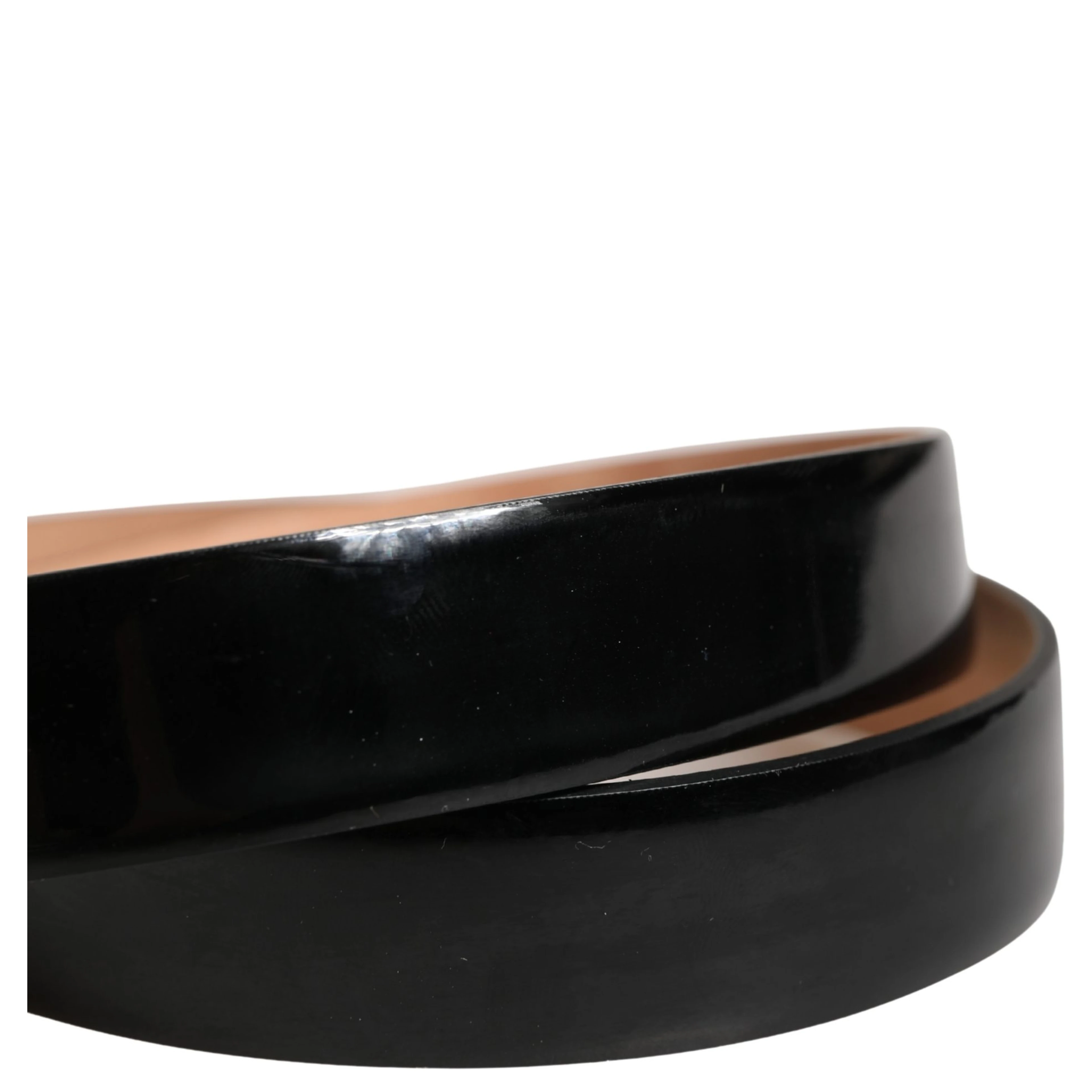 Men Black Classic Leather Metal Buckle Belt