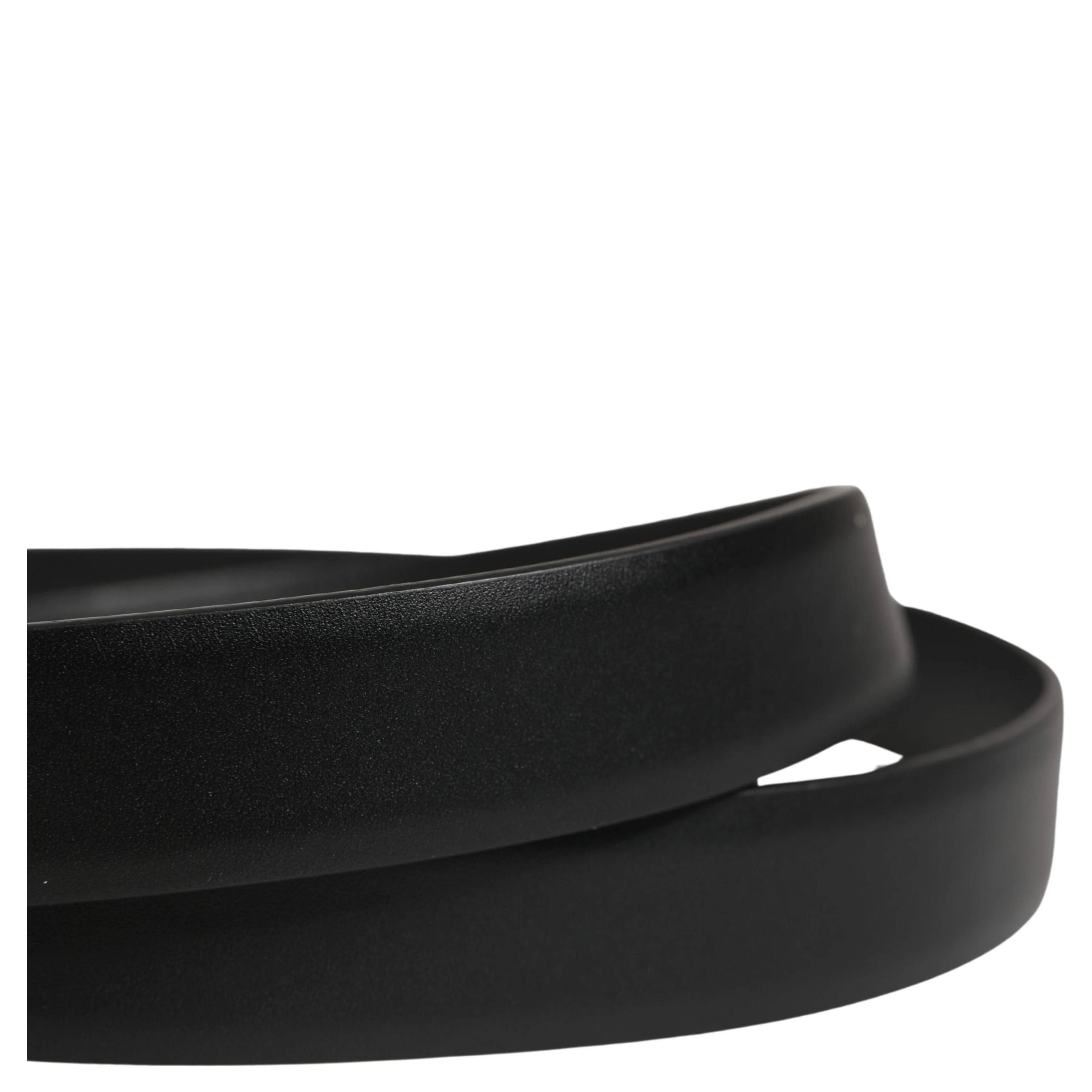Men Black Classic Leather Metal Buckle Belt