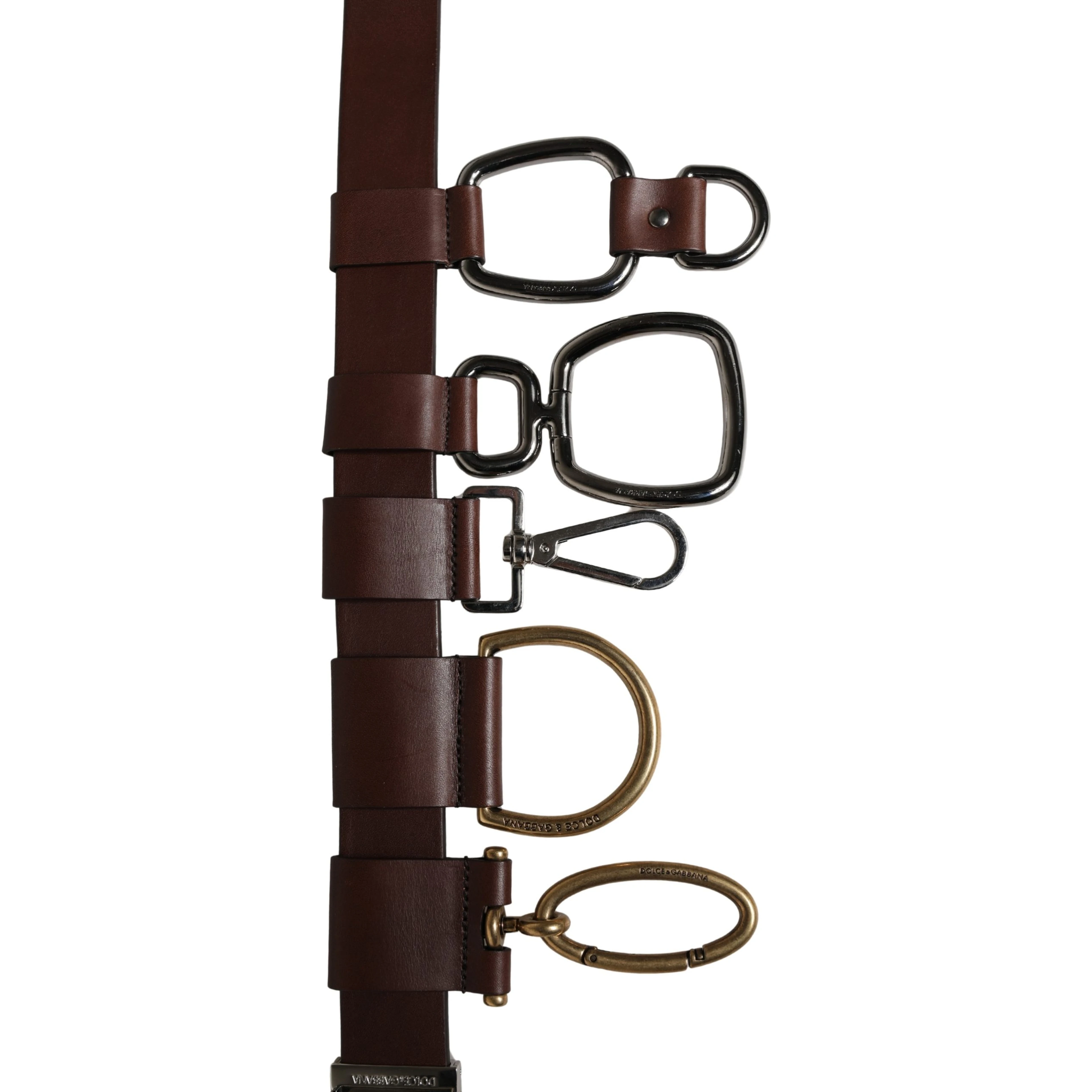 Men Brown Classic Leather Metal Buckle Belt