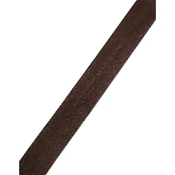 Men Brown Calf Leather Logo Metal Buckle Belt