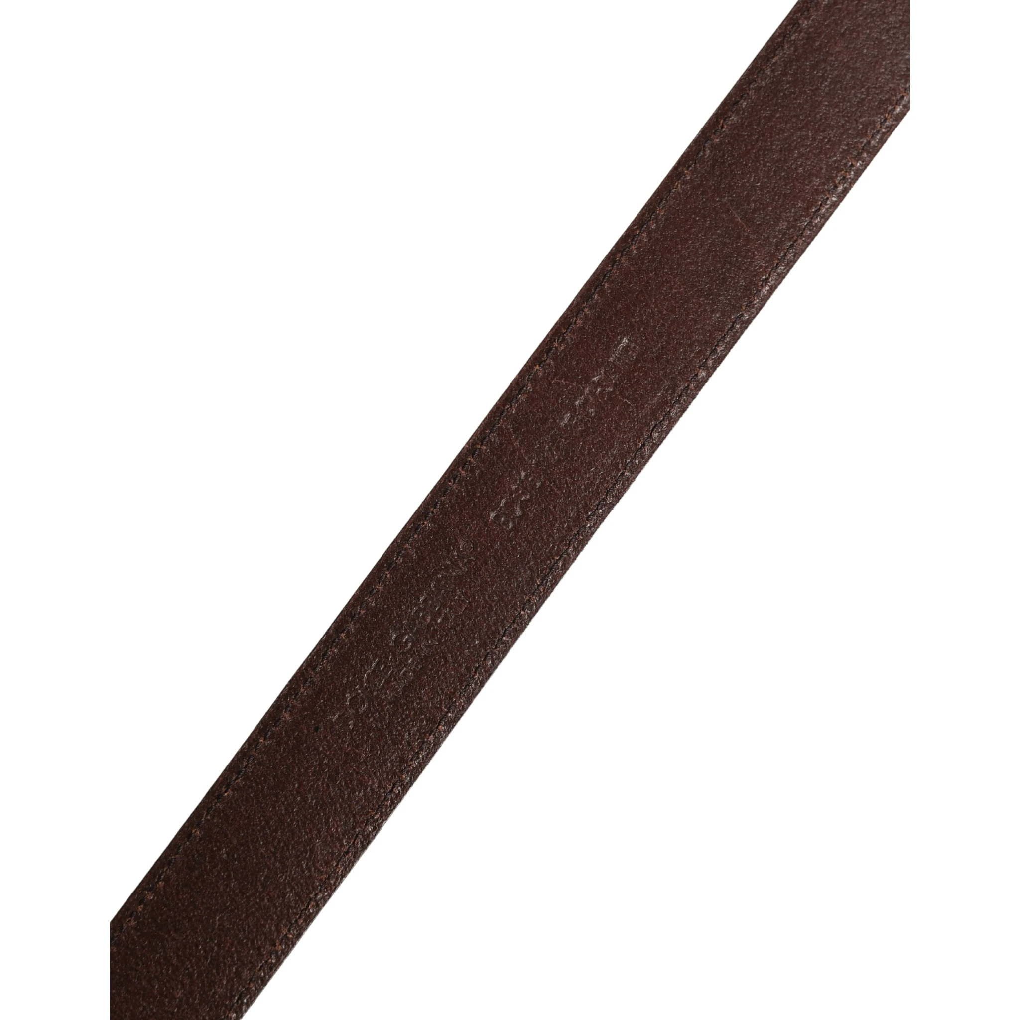 Men Brown Classic Leather Metal Buckle Belt