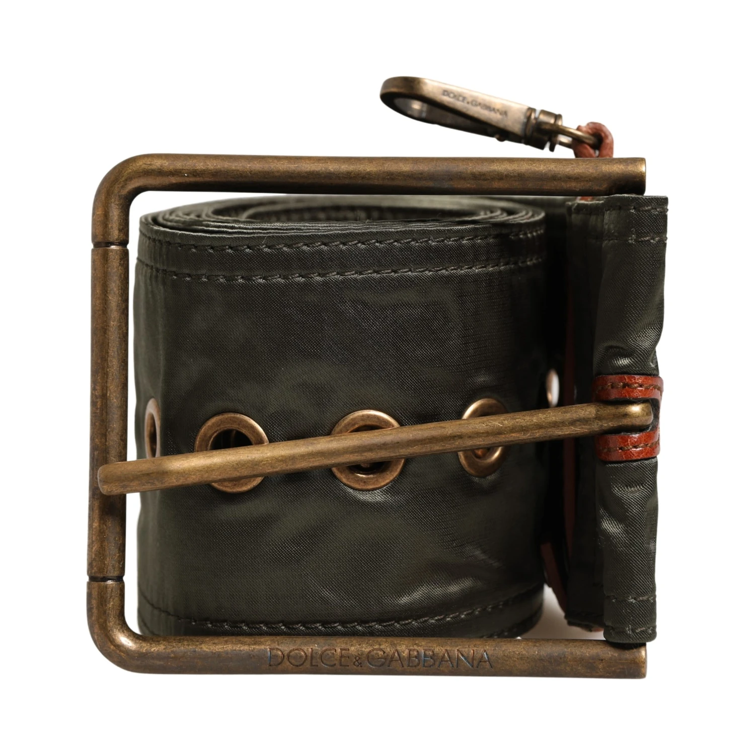 Men Black Wide Leather DG Metal Buckle Belt