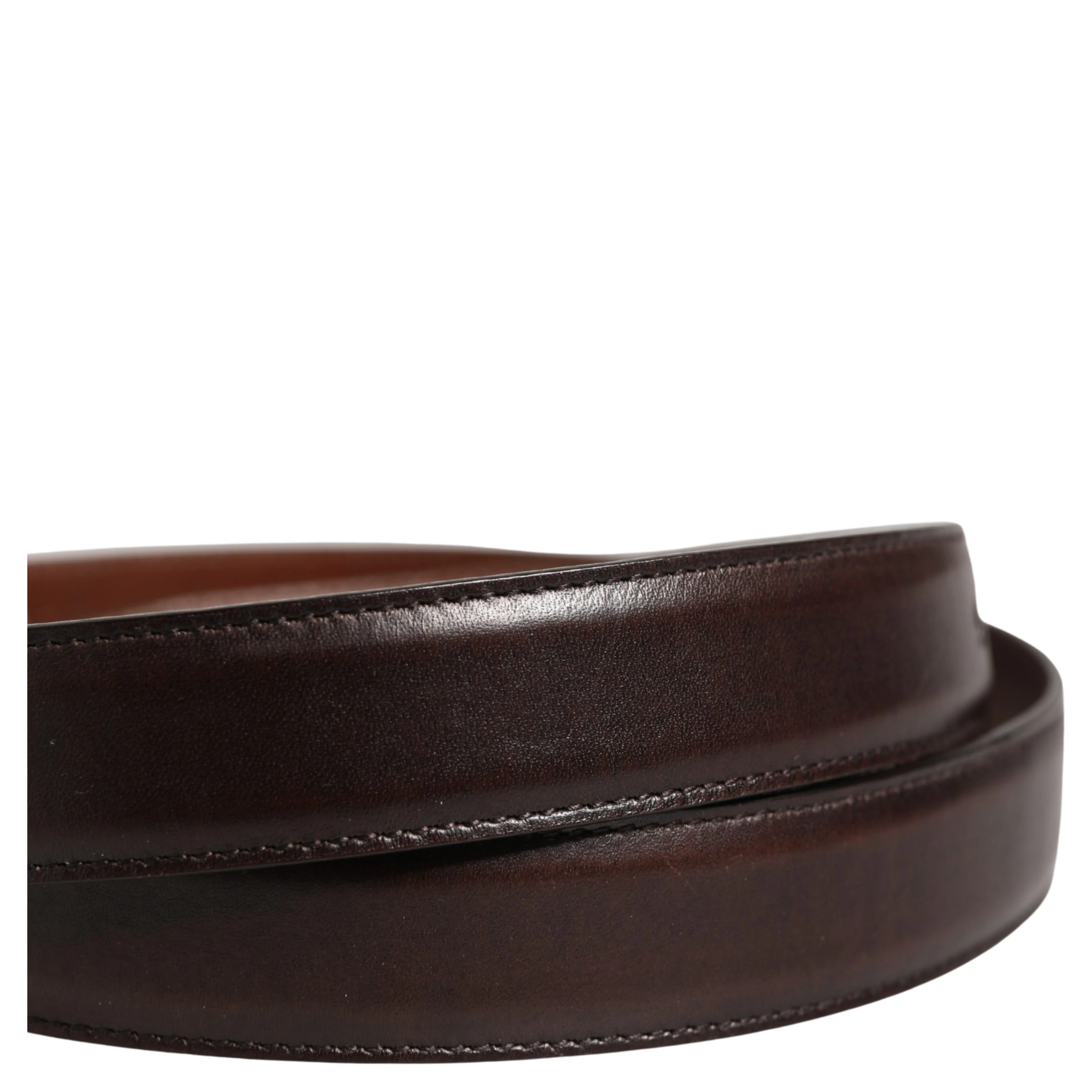 Men Brown Classic Leather Metal Buckle Belt