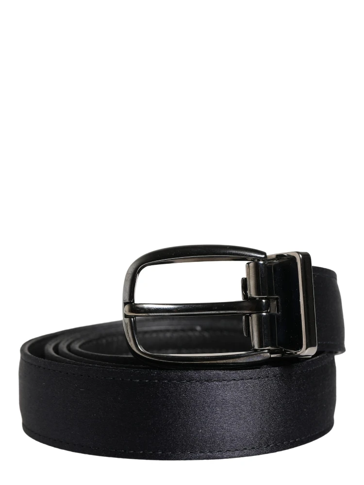 Men Black Classic Viscose Metal Buckle Belt alternative
