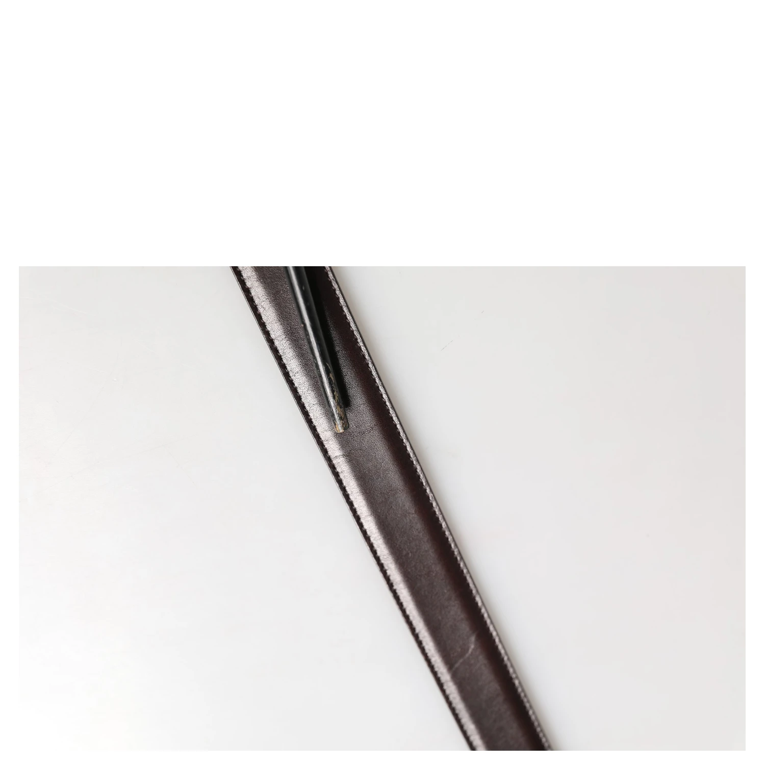 Men Brown Classic Leather Metal Buckle Belt