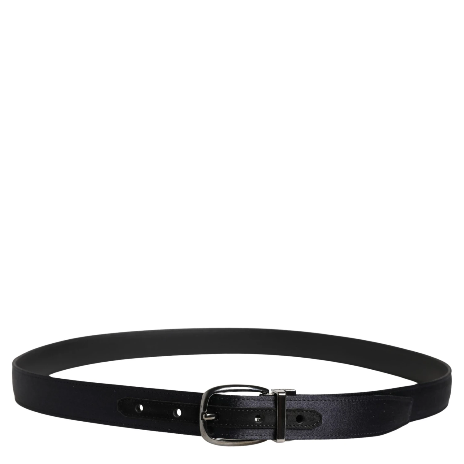 Men Black Classic Viscose Metal Buckle Belt