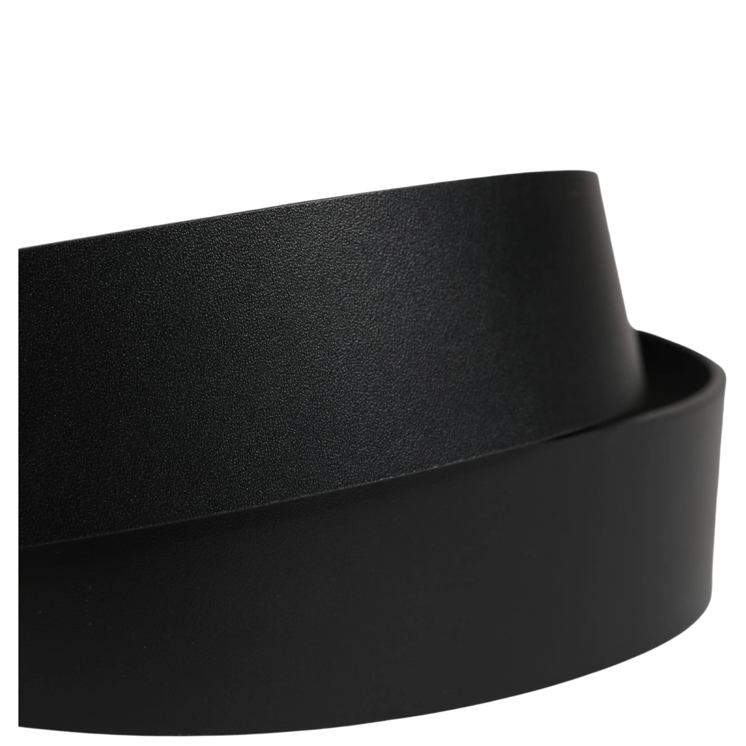 Black Calf Leather Ornate Metal Buckle Belt