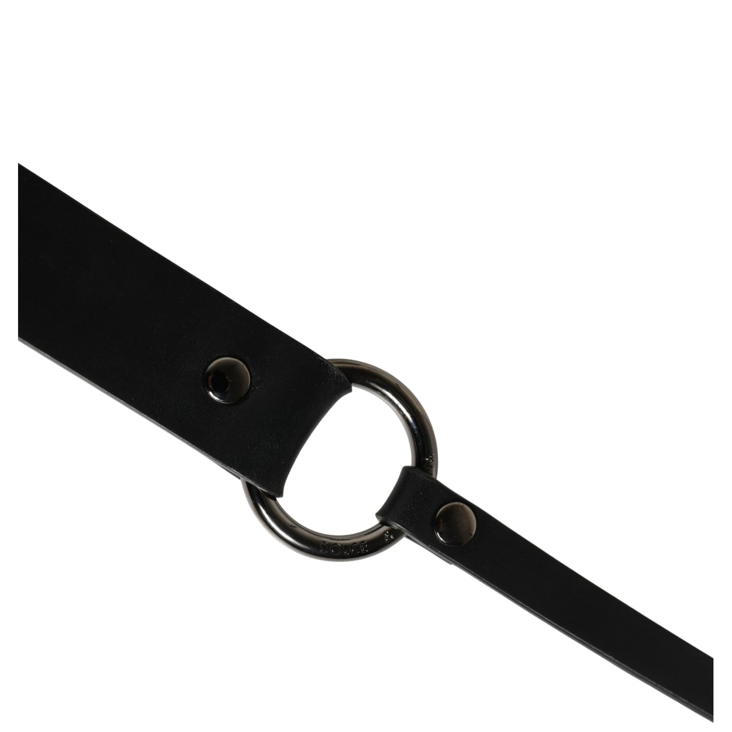 Men Black Calfskin Leather Metal Buckle Belt