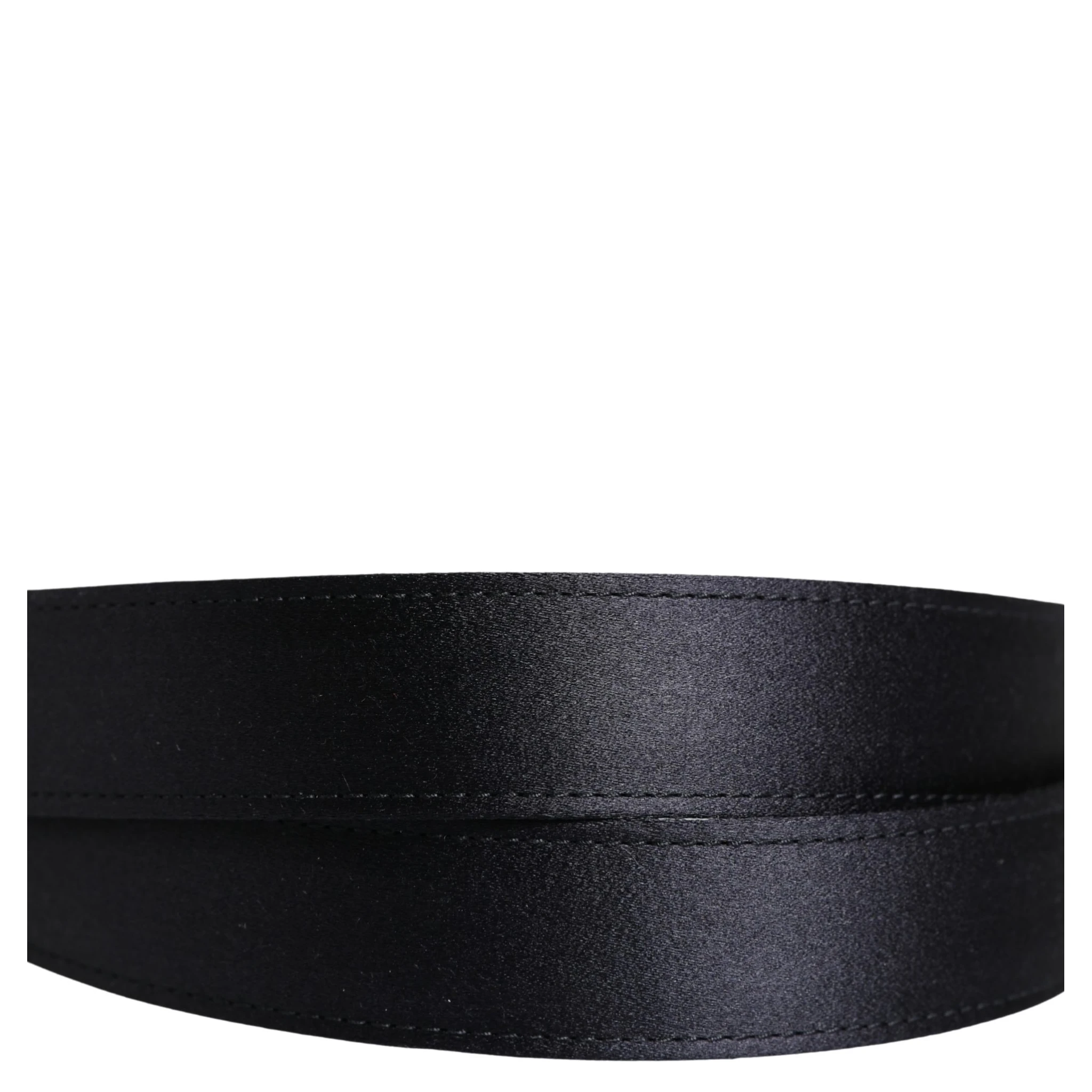 Men Black Classic Viscose Metal Buckle Belt