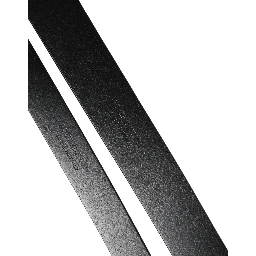 Black Double Strap Leather Silver Buckle Belt