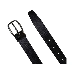 Men Black Classic Viscose Metal Buckle Belt