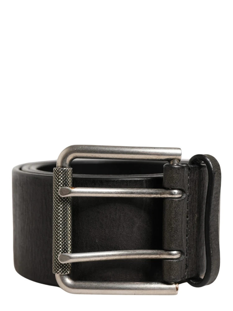 Men Black Classic Leather Metal Buckle Belt alternative