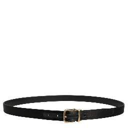 Men Black Classic Viscose Metal Buckle Belt