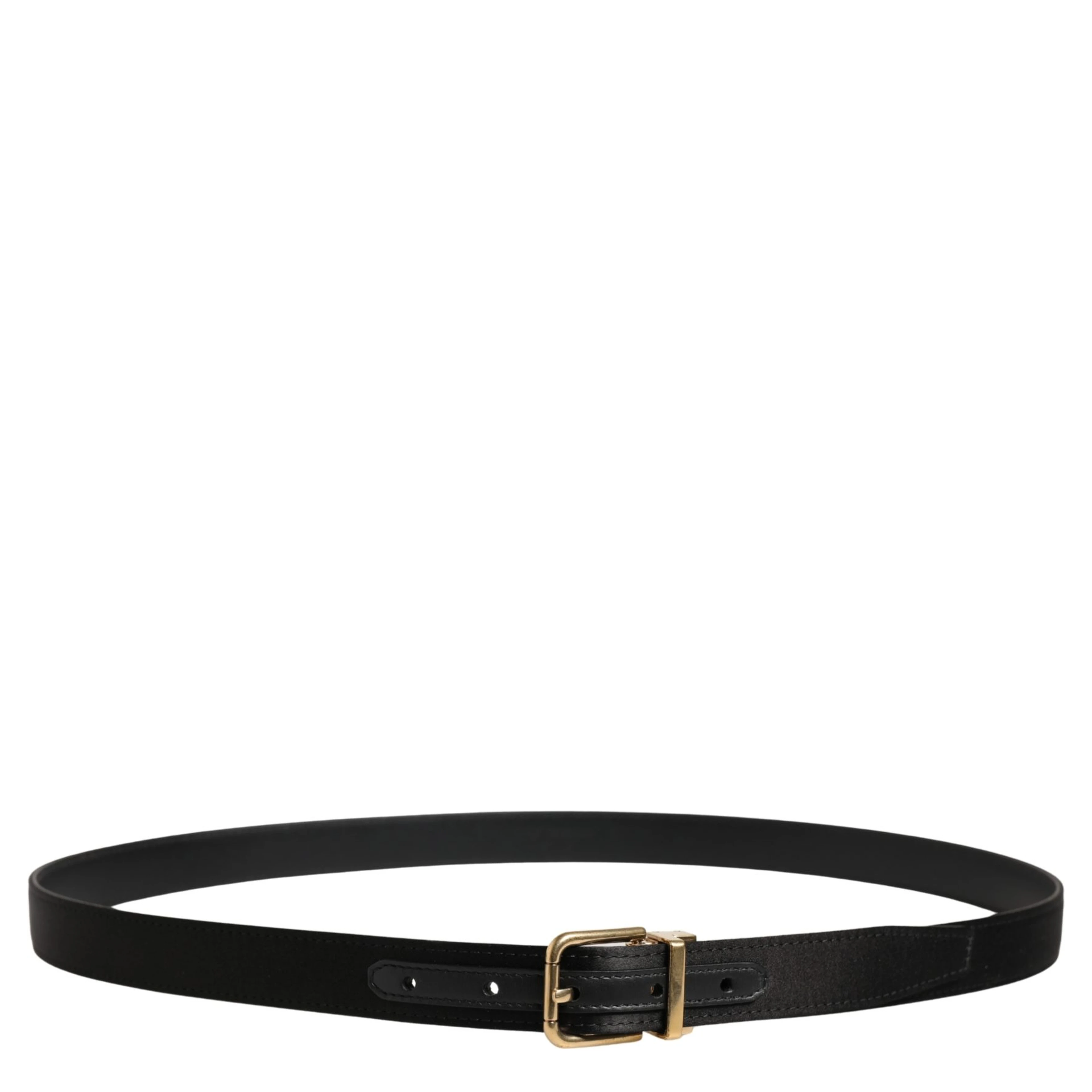 Men Black Classic Viscose Metal Buckle Belt