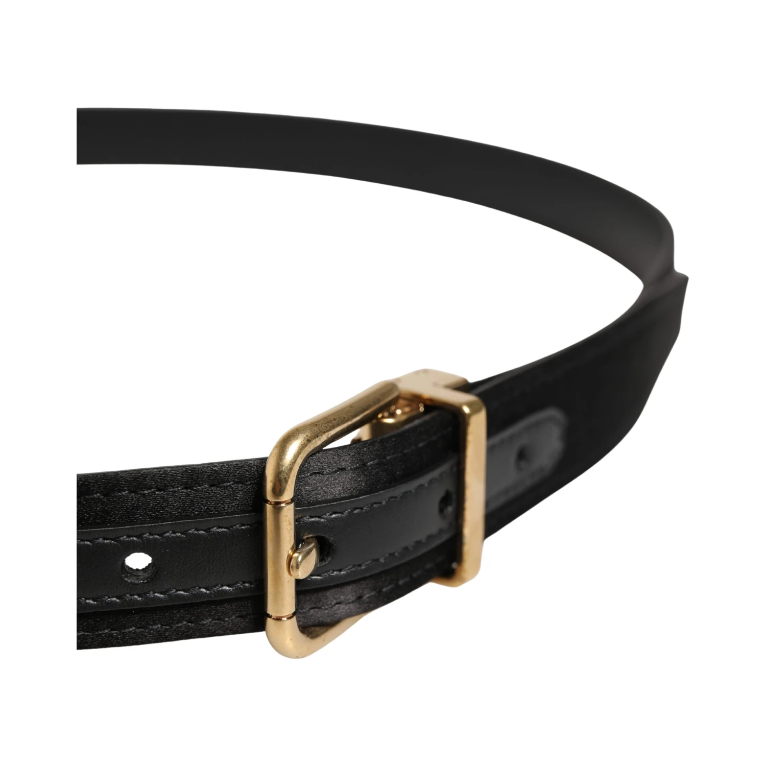 Men Black Classic Viscose Metal Buckle Belt