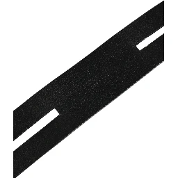 Black Double Strap Leather Silver Buckle Belt