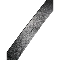Black Calf Leather Silver Metal Buckle Belt