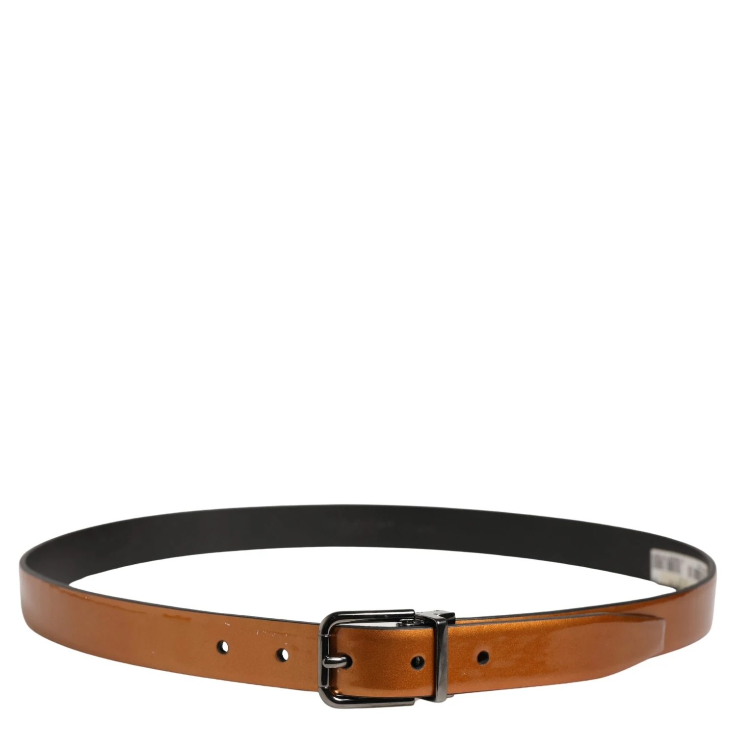Men Brown Classic Leather Metal Buckle Belt