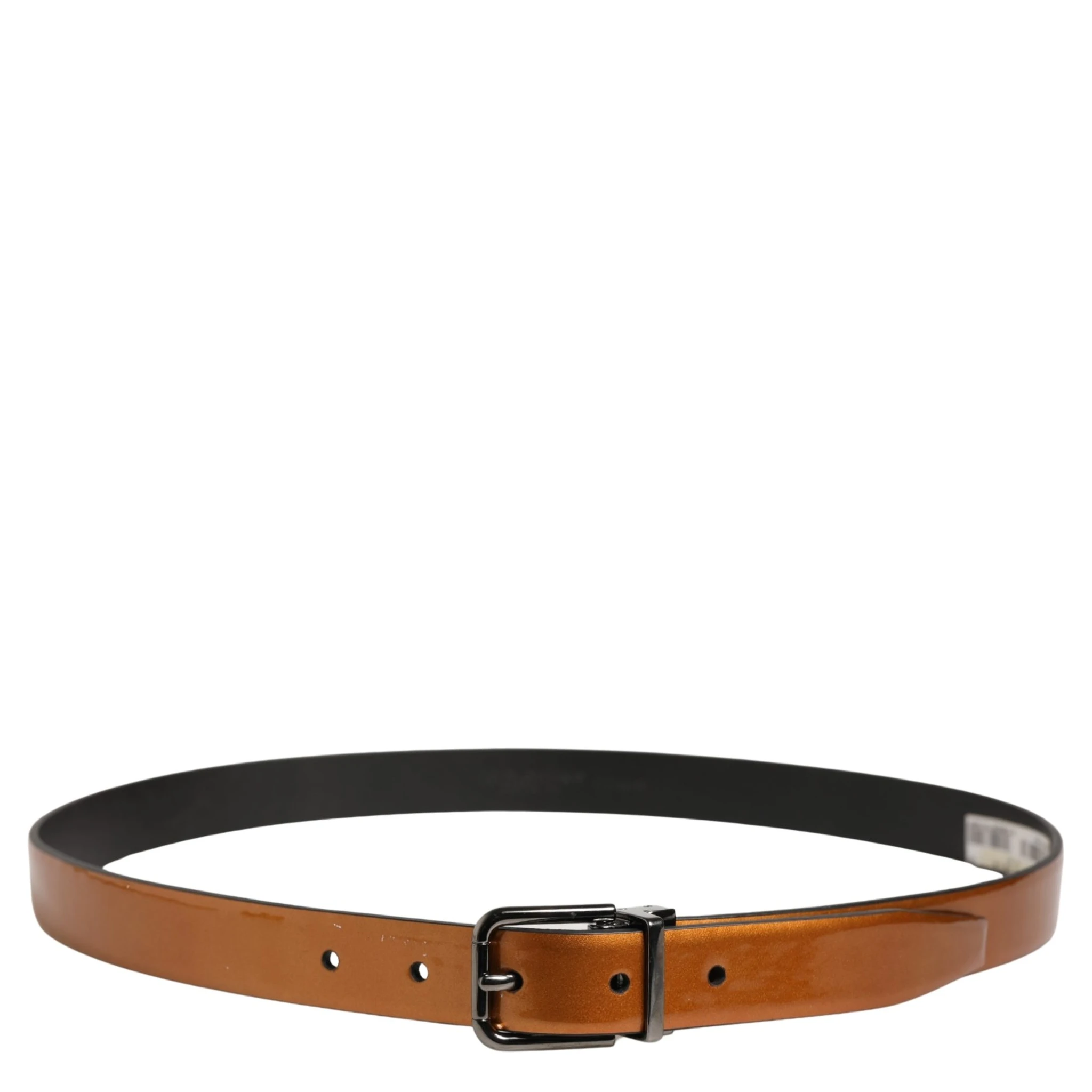 Men Brown Classic Leather Metal Buckle Belt