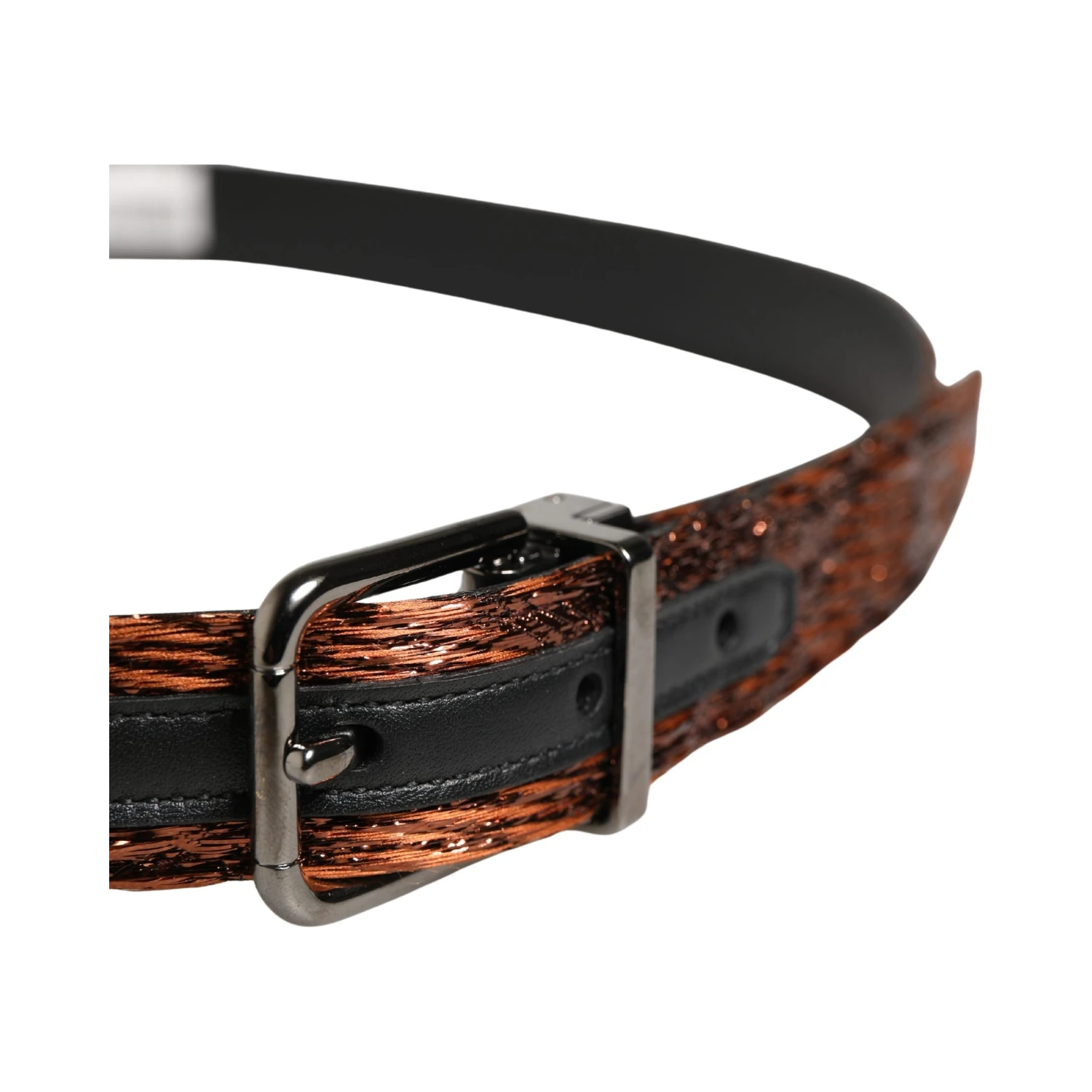 Men Brown Classic Polyester Metal Buckle Belt