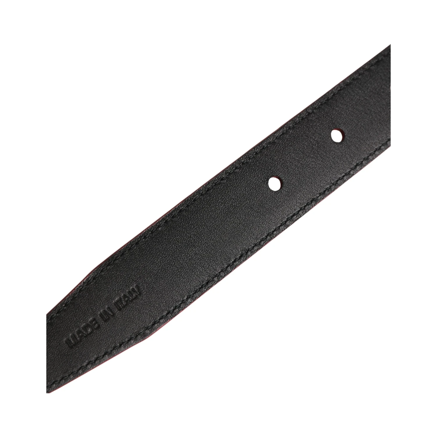 Men Pink Classic Leather Metal Buckle Belt