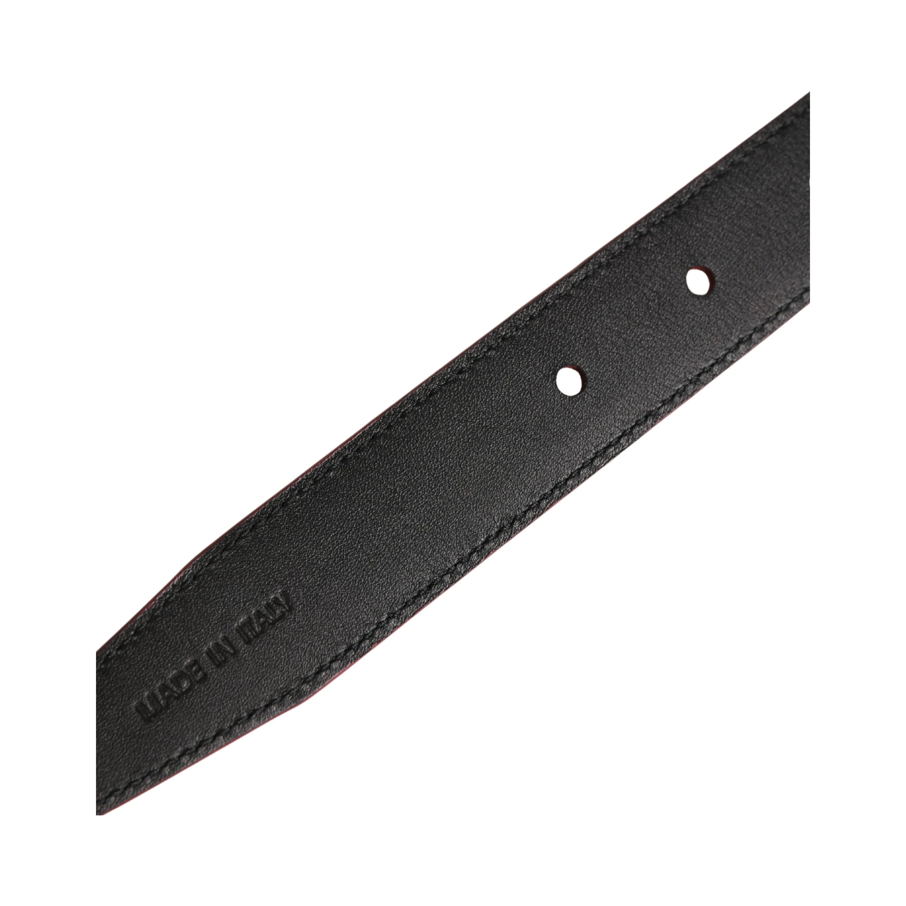 Men Pink Classic Leather Metal Buckle Belt