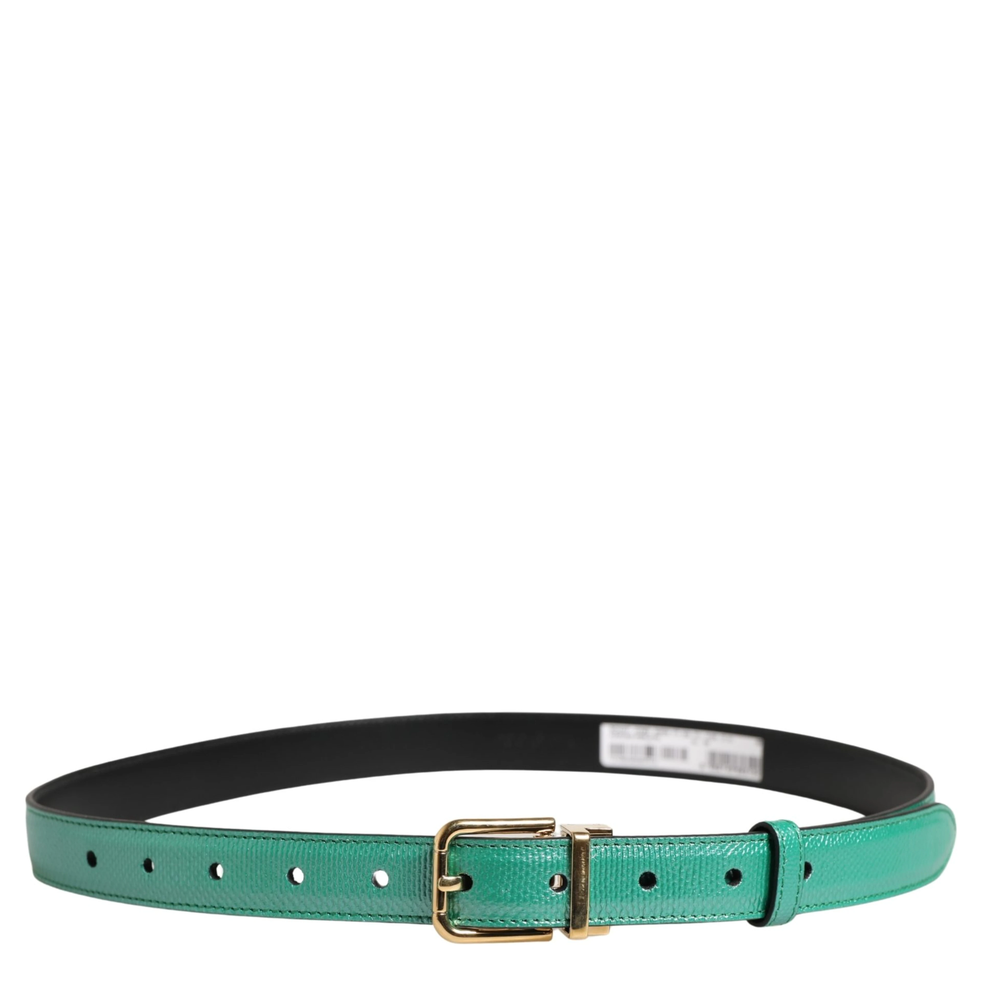 Men Green Classic Leather Metal Buckle Belt