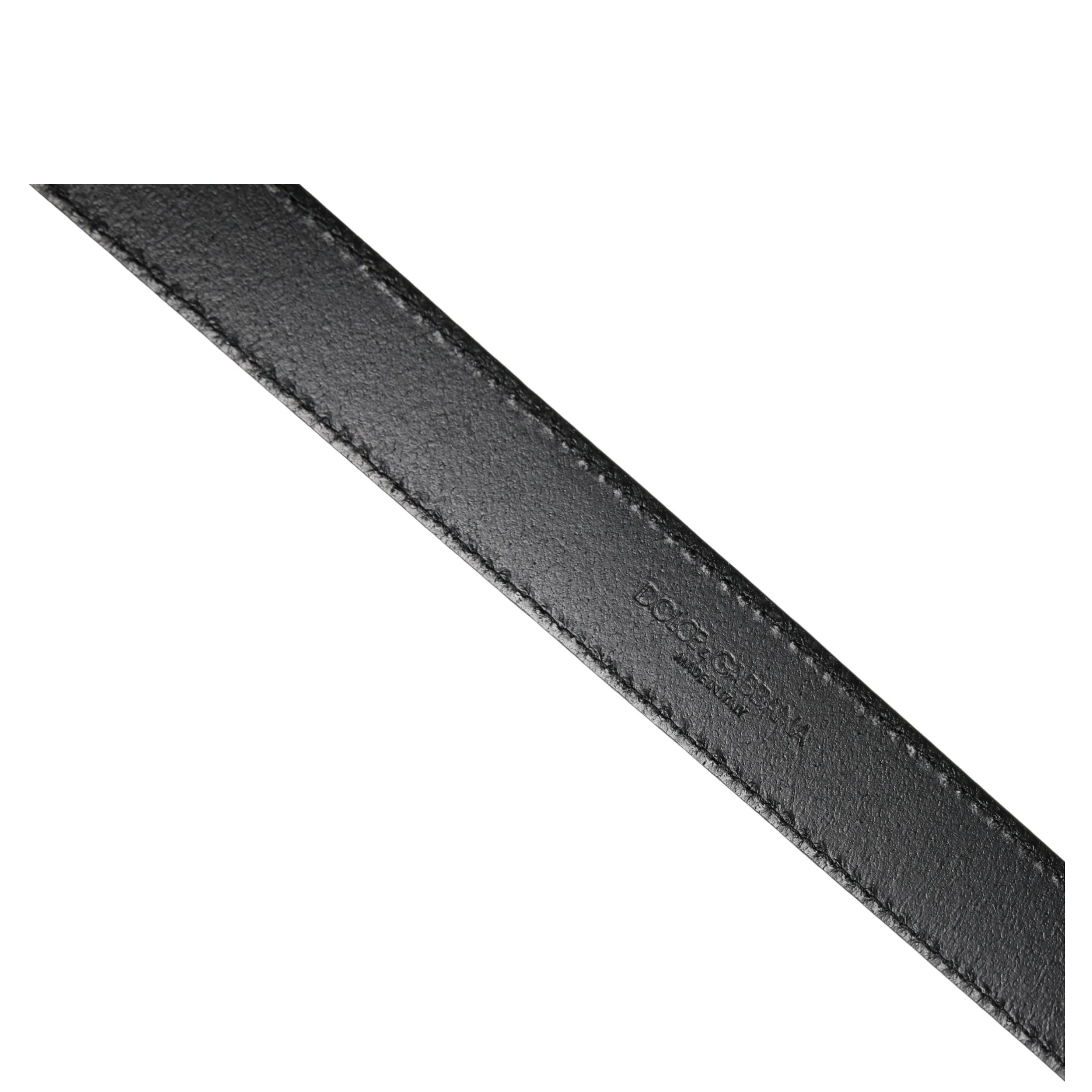 Men Black Classic Leather Square Buckle Belt